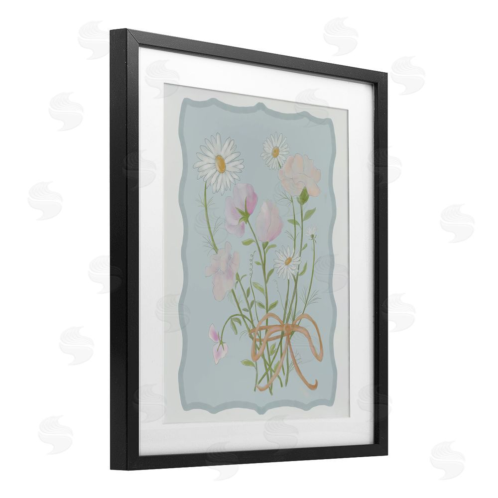 Leslie Hermosa Spring Cottage Clippings Black Framed Print Under Glass Wall Art