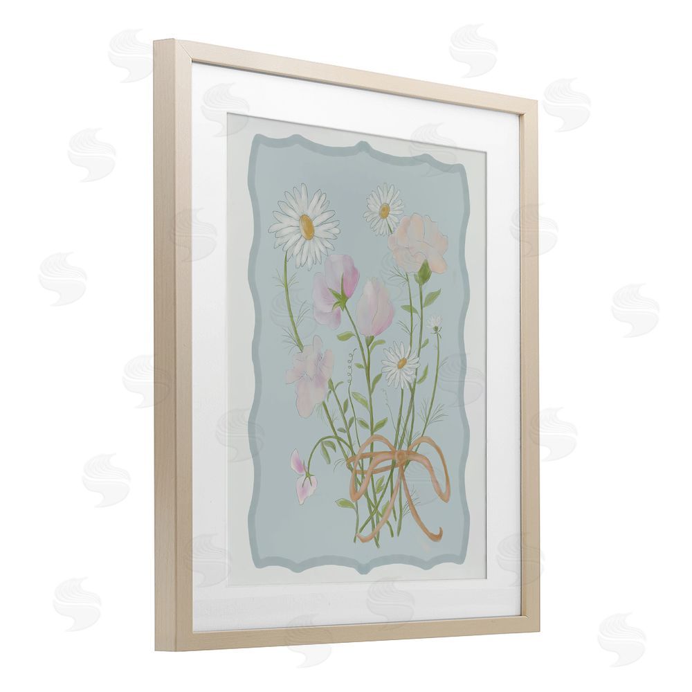 Leslie Hermosa Spring Cottage Clippings Brown Framed Print Under Glass Wall Art