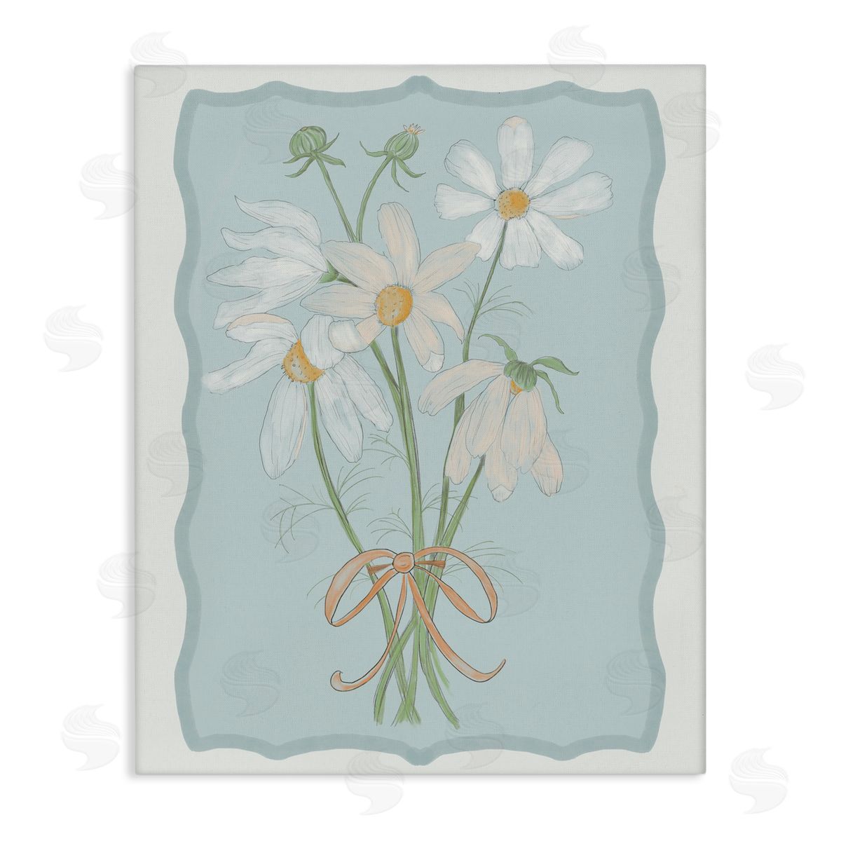 Leslie Hermosa Spring Clippings Daisies Stretched Canvas Wall Art Print