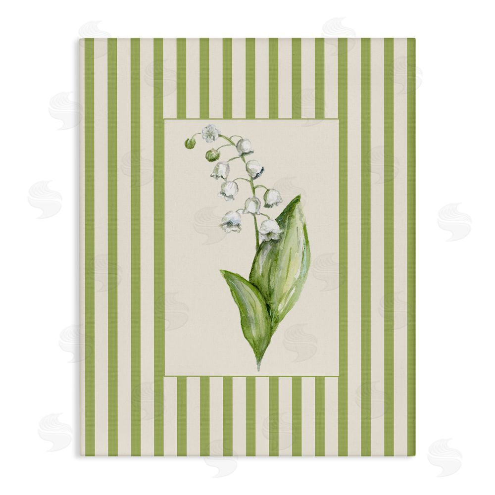 Lisa Wehmeyer Striped Lily Of The Valley Stretched Canvas Wall Art Print