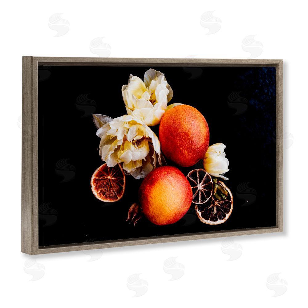 Amy Carroll The Still Spring Fruit Brown Floating Frame Canvas Wall Art Print