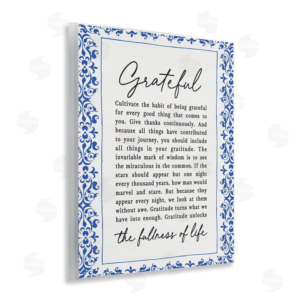 Lettered and Lined Gratitude Unlocks Fullness Of Life Wooden Wall Plaque Art Print