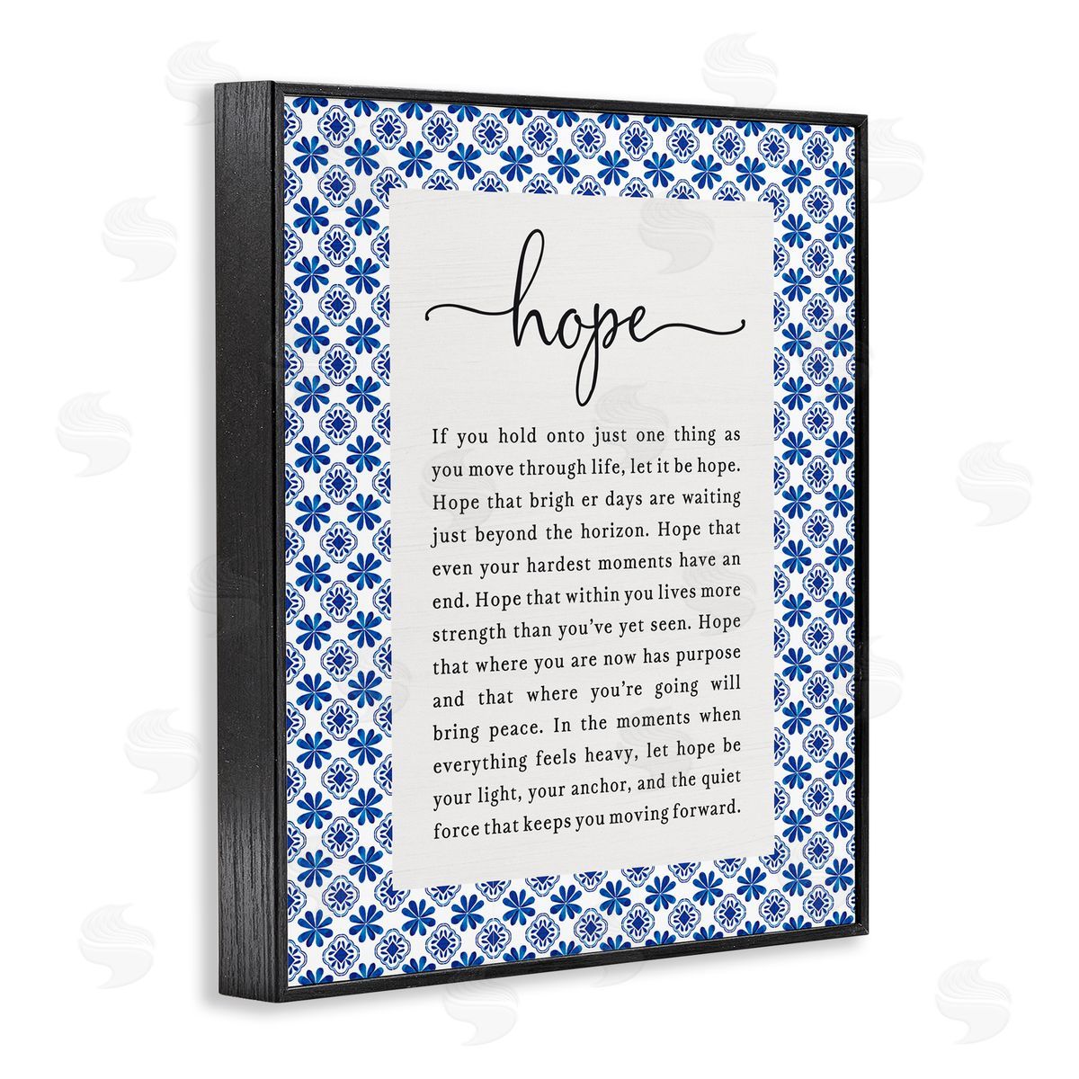 Lettered and Lined Hope For Brighter Days Black Framed Giclee Print Wall Art
