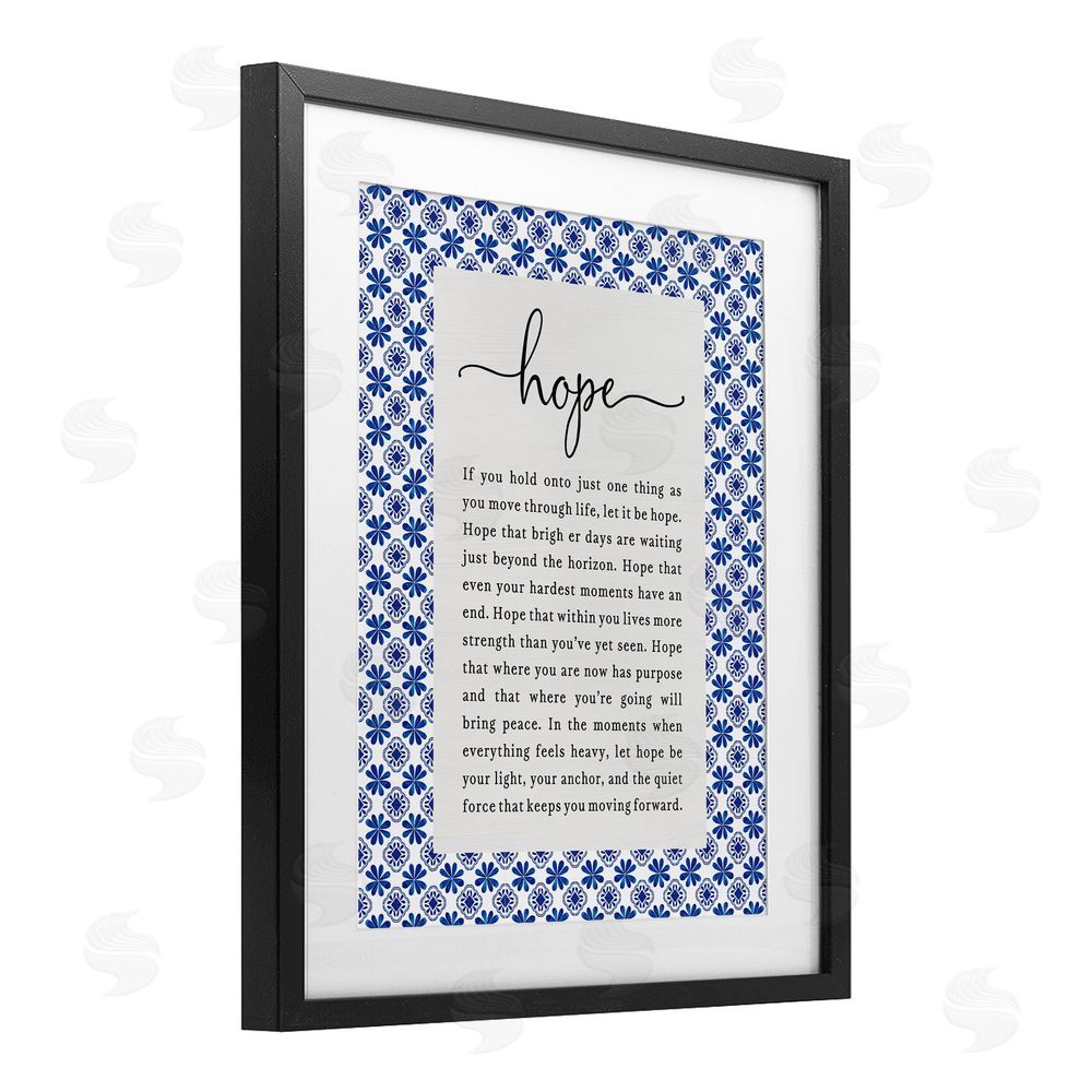 Lettered and Lined Hope For Brighter Days Black Framed Print Under Glass Wall Art