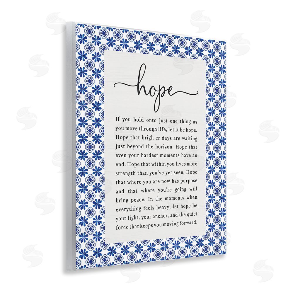 Lettered and Lined Hope For Brighter Days Wooden Wall Plaque Art Print