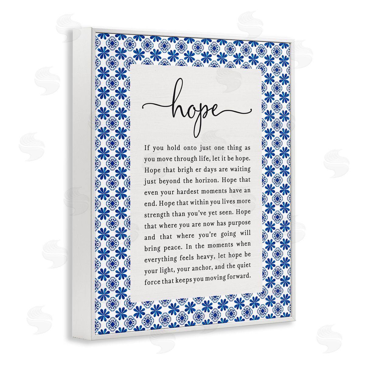 Lettered and Lined Hope For Brighter Days White Framed Giclee Print Wall Art