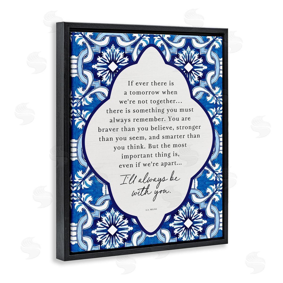 Lettered and Lined Always Be With You Inspiration Black Floating Frame Canvas Wall Art Print