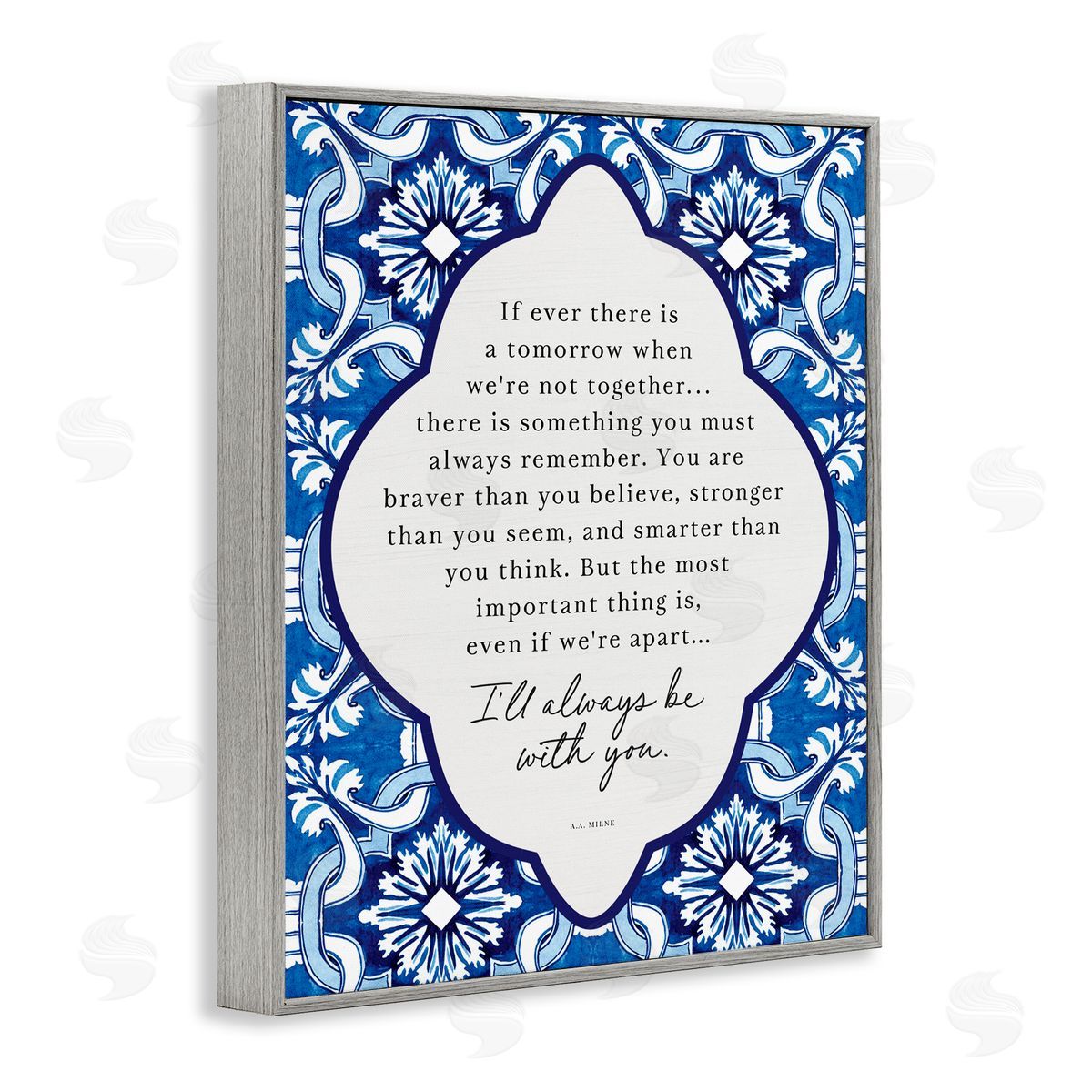 Lettered and Lined Always Be With You Inspiration Gray Framed Giclee Print Wall Art