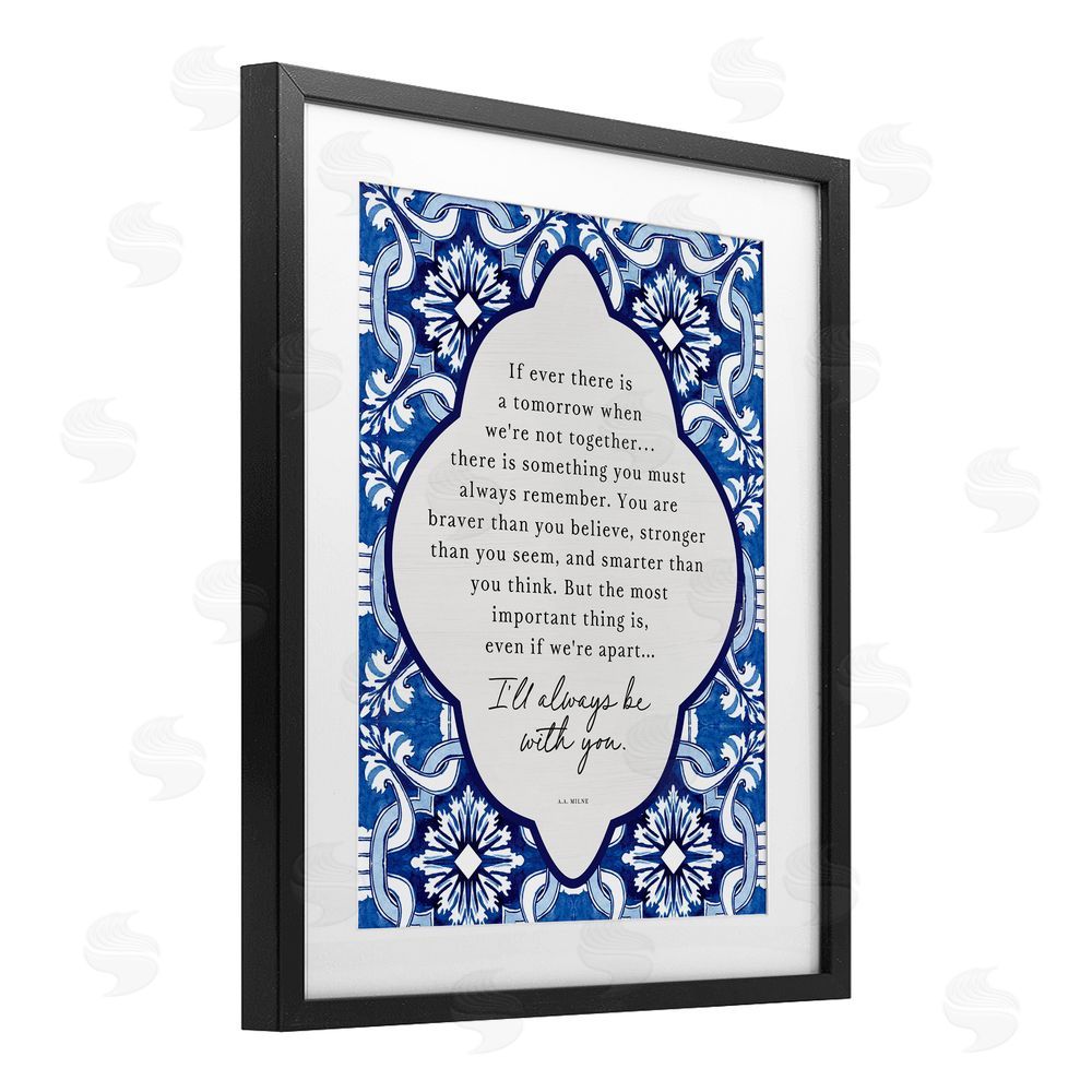 Lettered and Lined Always Be With You Inspiration Black Framed Print Under Glass Wall Art