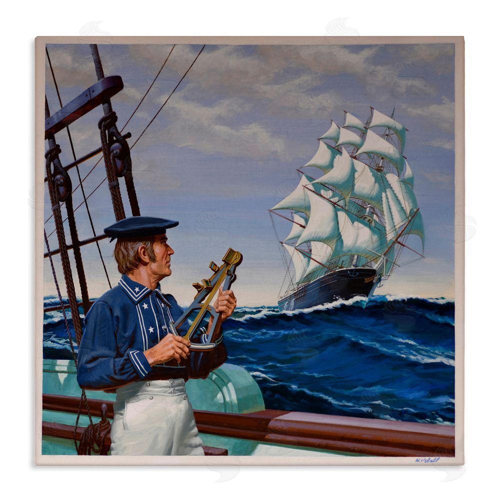 Wind River Studios Flying Cloud Sailing Ship Stretched Canvas Wall Art Print
