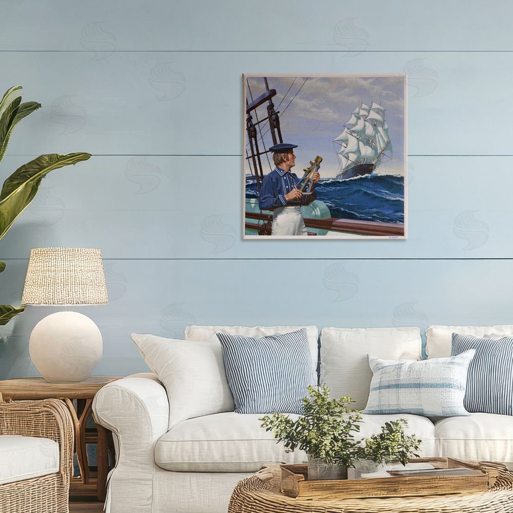 Wind River Studios Flying Cloud Sailing Ship Stretched Canvas Wall Art Print in Room