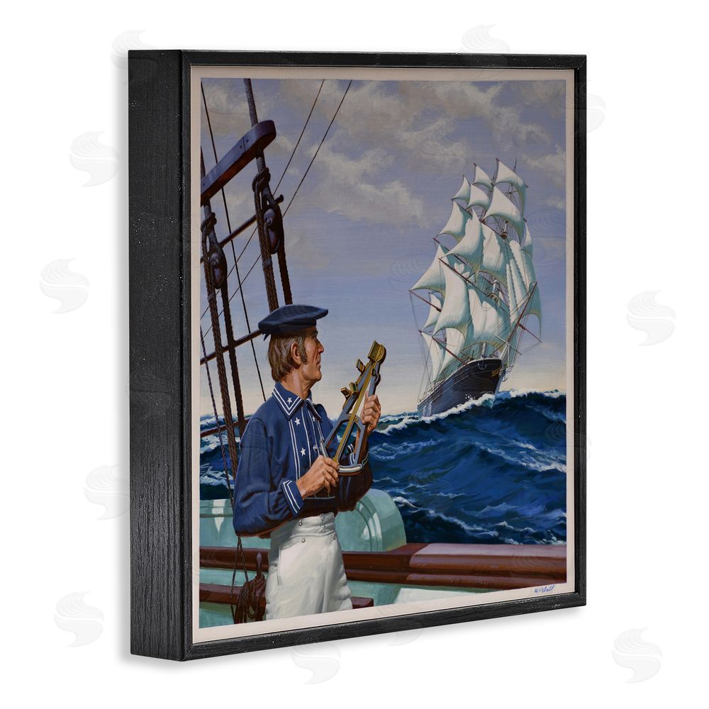 Wind River Studios Flying Cloud Sailing Ship Black Framed Giclee Print Wall Art