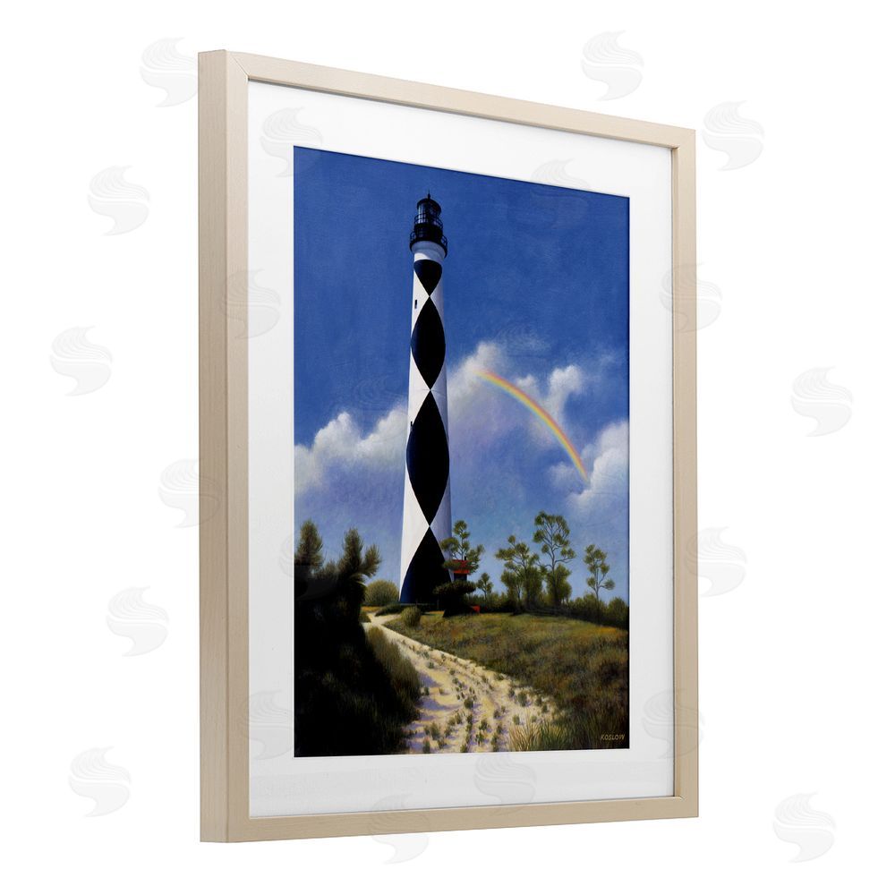 Wind River Studios North Carolina Cape Lookout Brown Framed Print Under Glass Wall Art