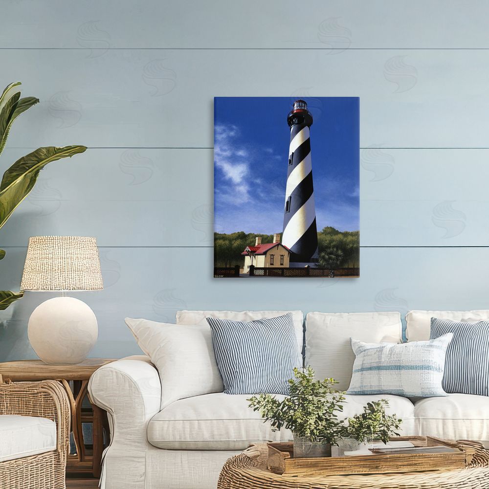 Wind River Studios St. Augustine Lighthouse Stretched Canvas Wall Art Print in Room