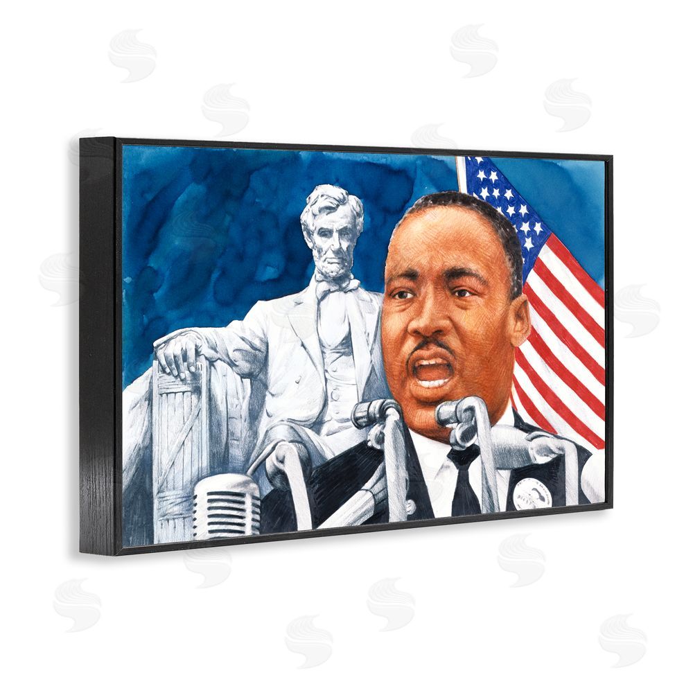Wind River Studios 1960s American Speech Portrait Black Framed Giclee Print Wall Art