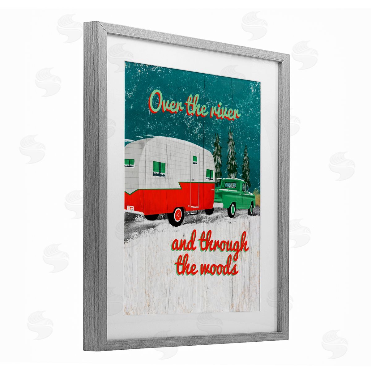 Jilly Jack Designs Rustic Christmas Road Trip Canvas Wall Art Print