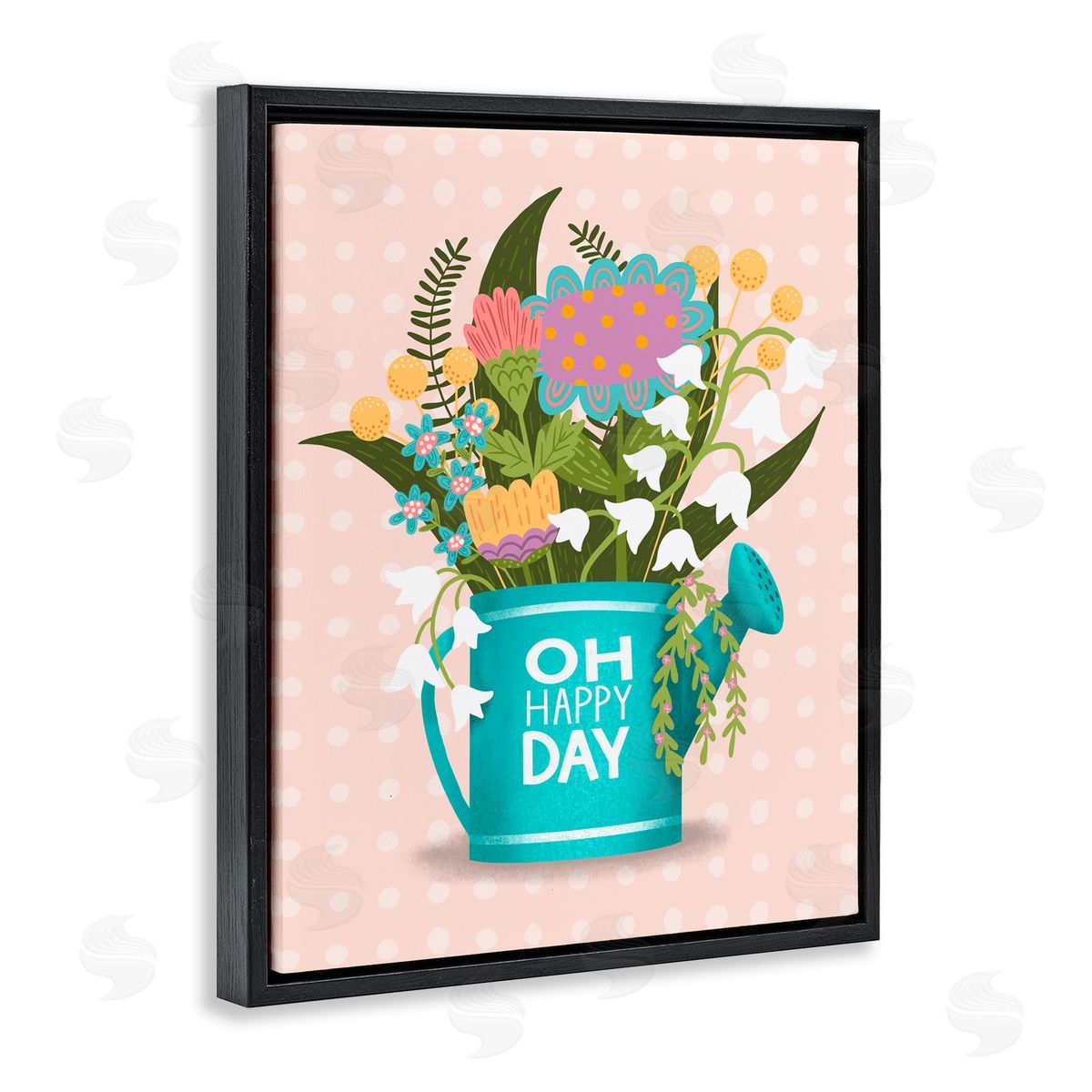 Jilly Jack Designs Oh Happy Day Garden Flowers Canvas Wall Art Print