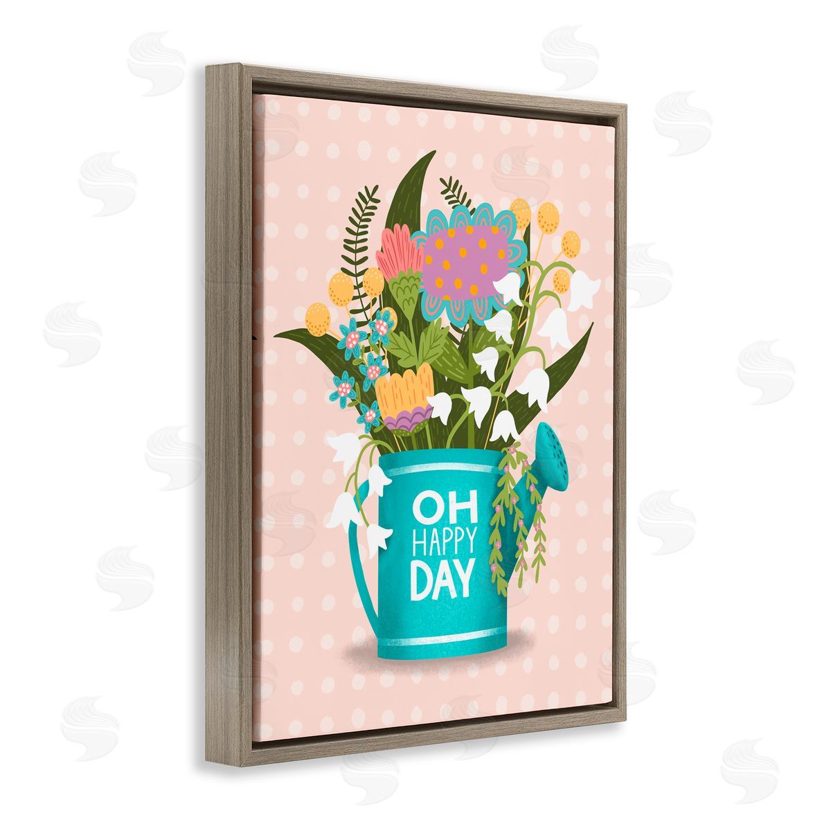 Jilly Jack Designs Oh Happy Day Garden Flowers Canvas Wall Art Print