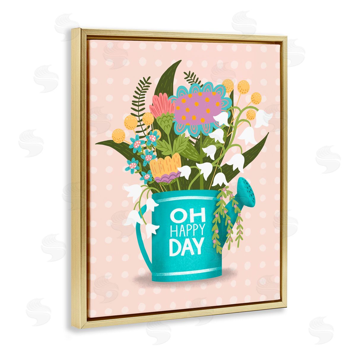 Jilly Jack Designs Oh Happy Day Garden Flowers Canvas Wall Art Print
