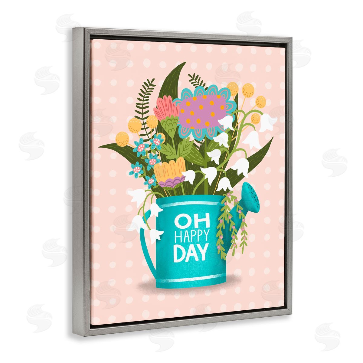 Jilly Jack Designs Oh Happy Day Garden Flowers Canvas Wall Art Print
