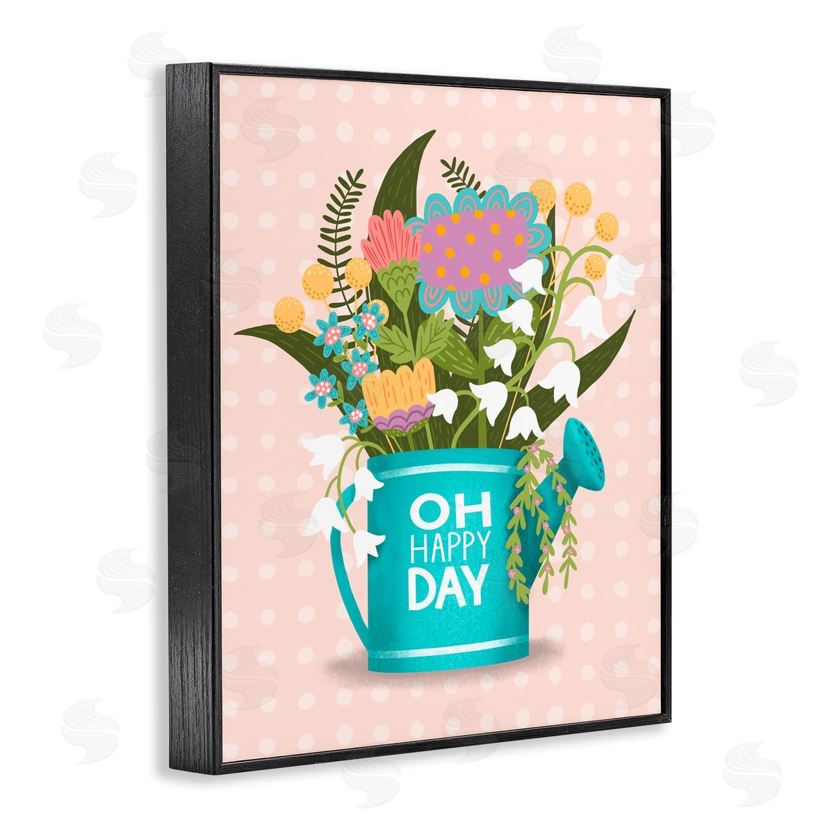 Jilly Jack Designs Oh Happy Day Garden Flowers Canvas Wall Art Print