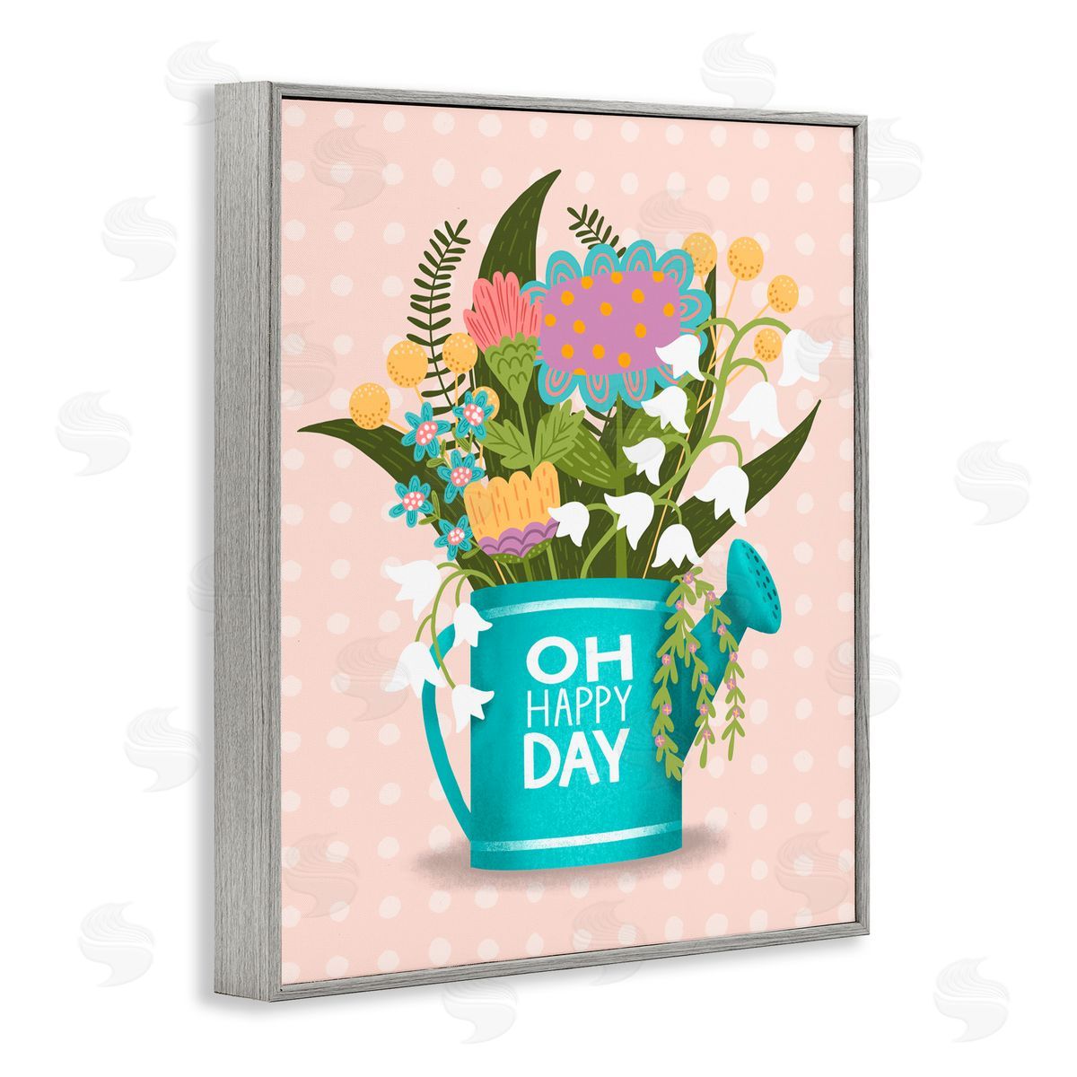 Jilly Jack Designs Oh Happy Day Garden Flowers Canvas Wall Art Print