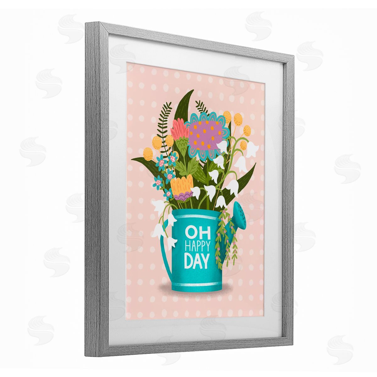 Jilly Jack Designs Oh Happy Day Garden Flowers Canvas Wall Art Print