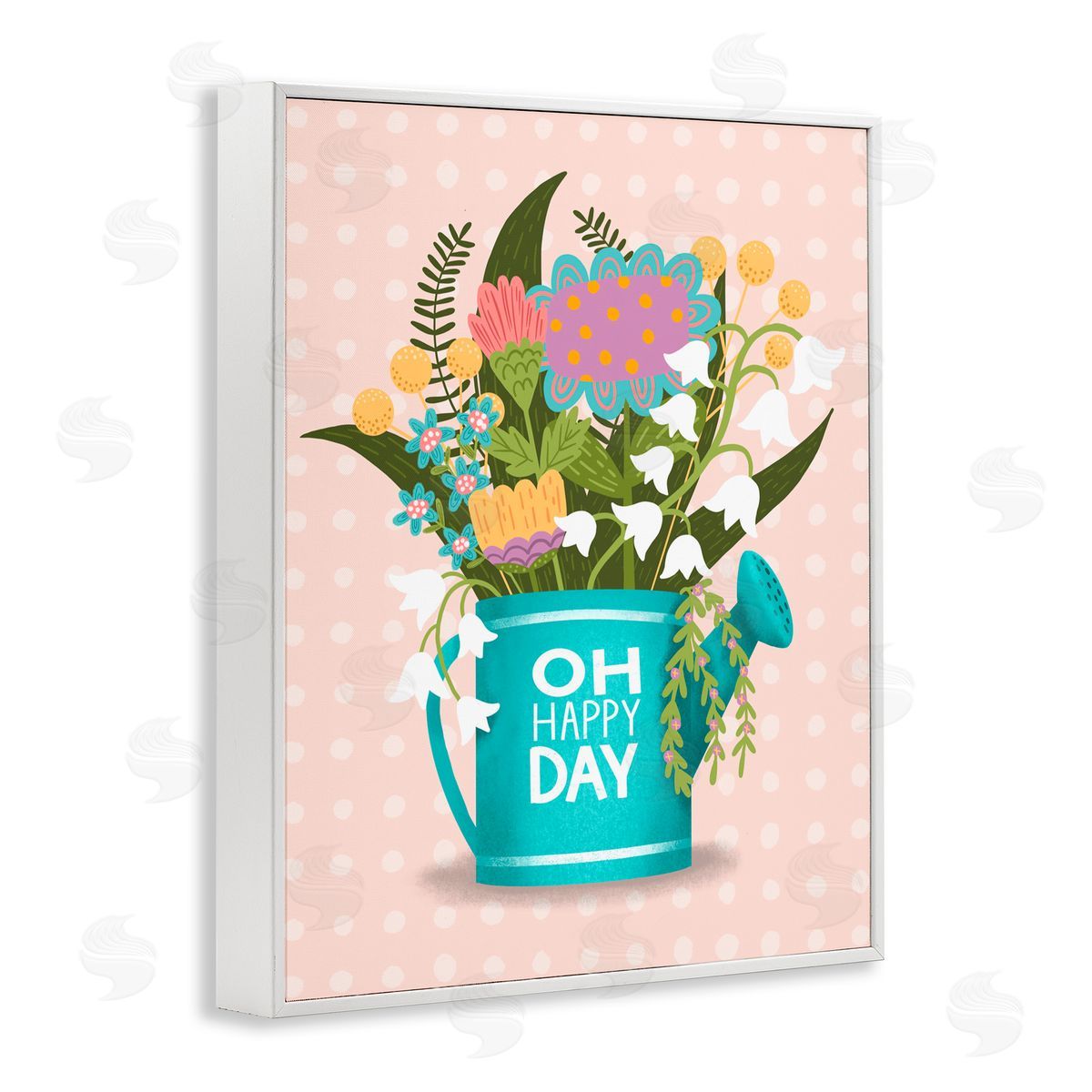 Jilly Jack Designs Oh Happy Day Garden Flowers Canvas Wall Art Print