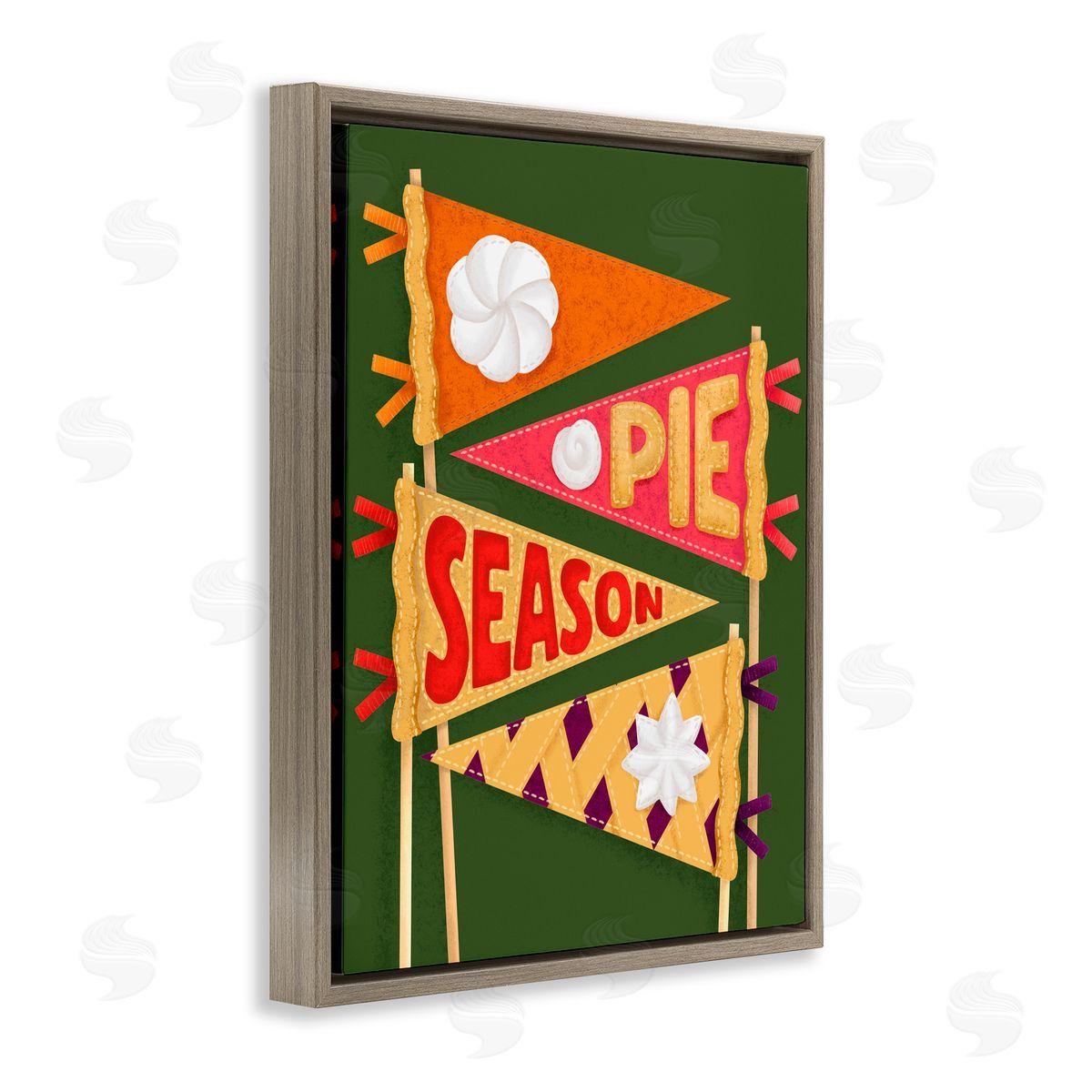 Jilly Jack Designs Pie Season Pennants Canvas Wall Art Print