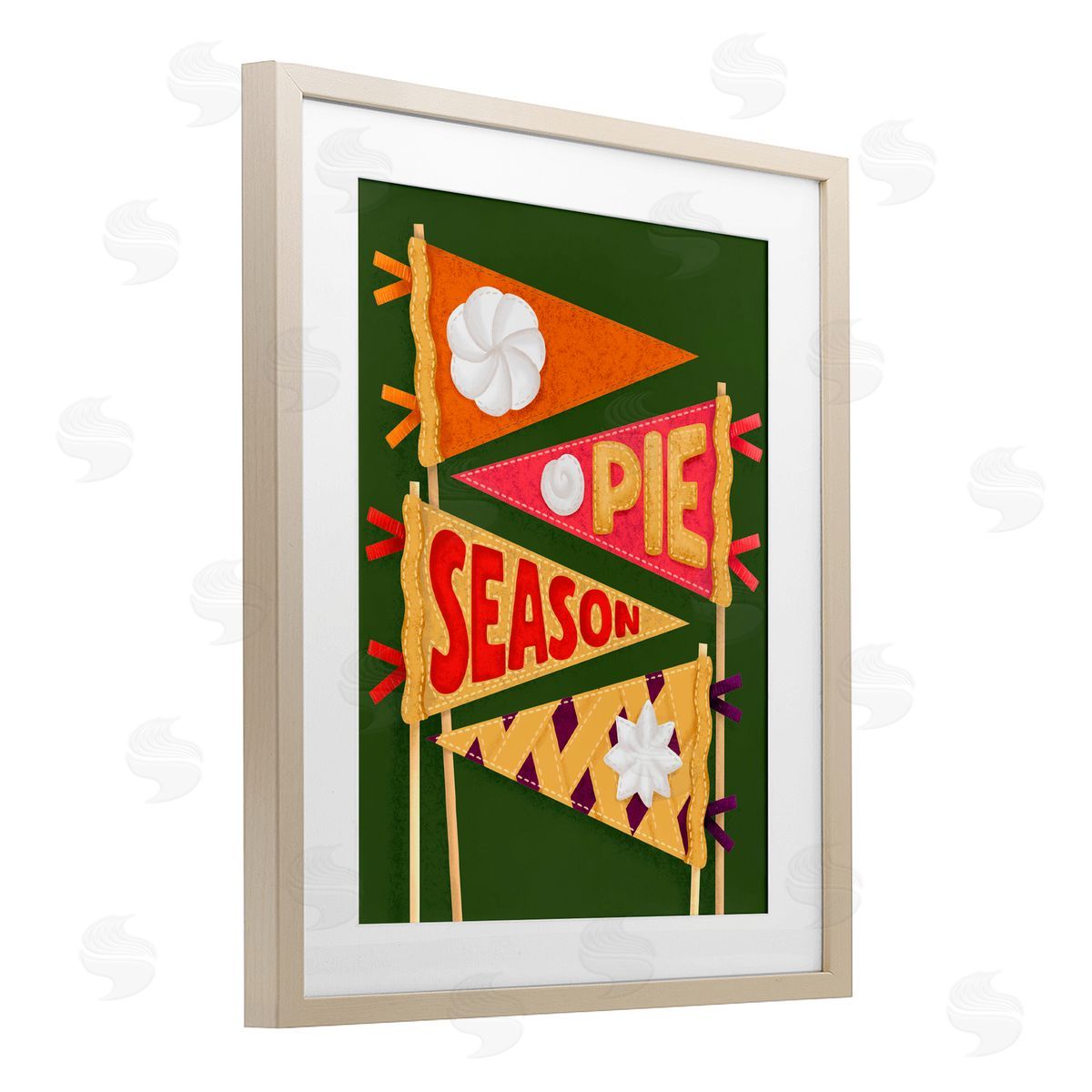 Jilly Jack Designs Pie Season Pennants Canvas Wall Art Print