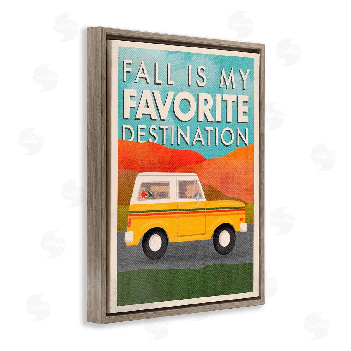 Jilly Jack Designs Vintage Fall Favorite Destination Canvas Wall Art Print