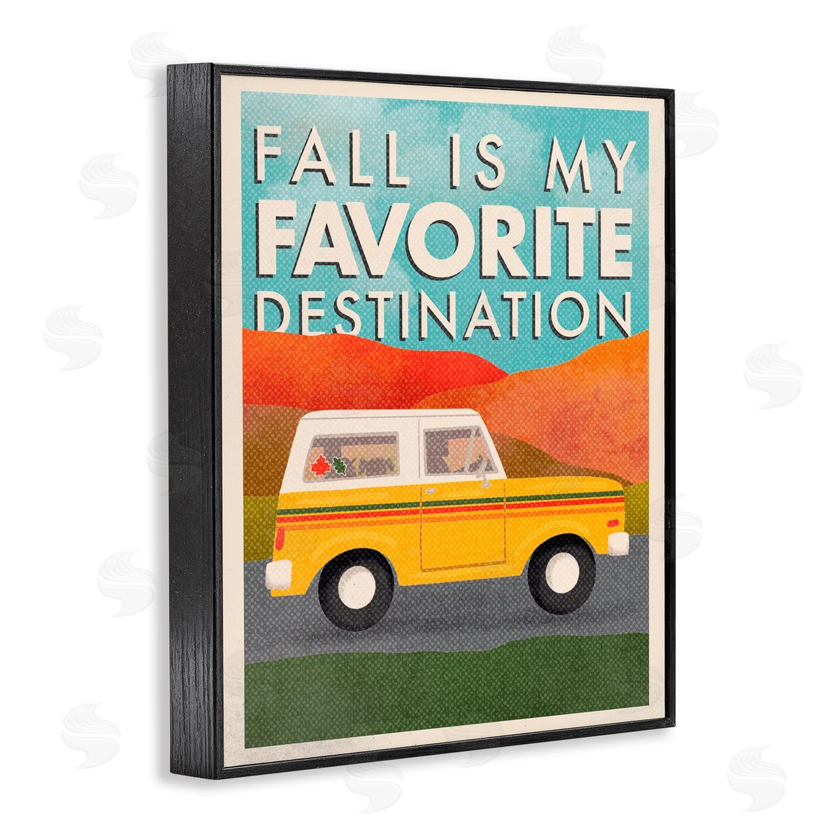 Jilly Jack Designs Vintage Fall Favorite Destination Canvas Wall Art Print
