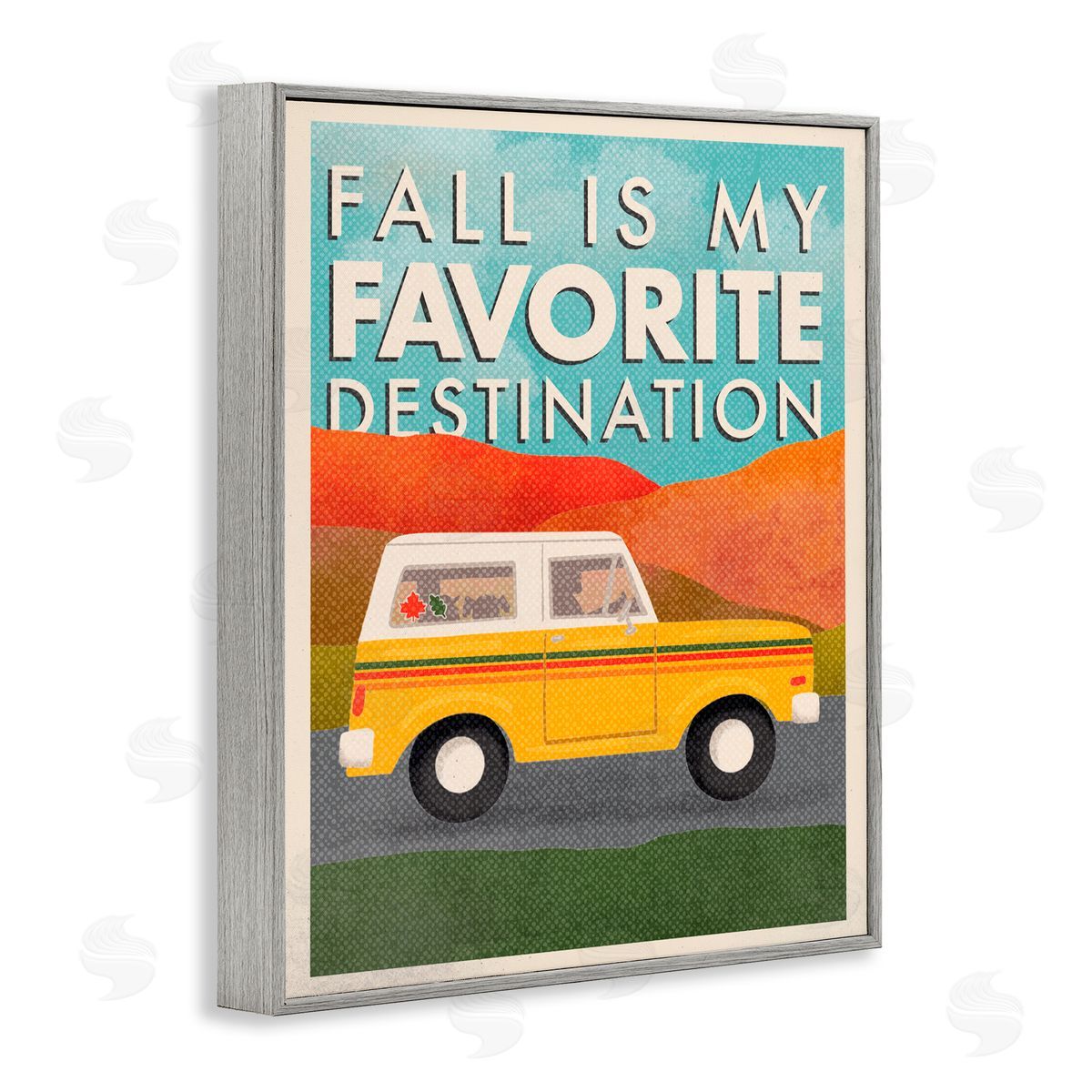 Jilly Jack Designs Vintage Fall Favorite Destination Canvas Wall Art Print