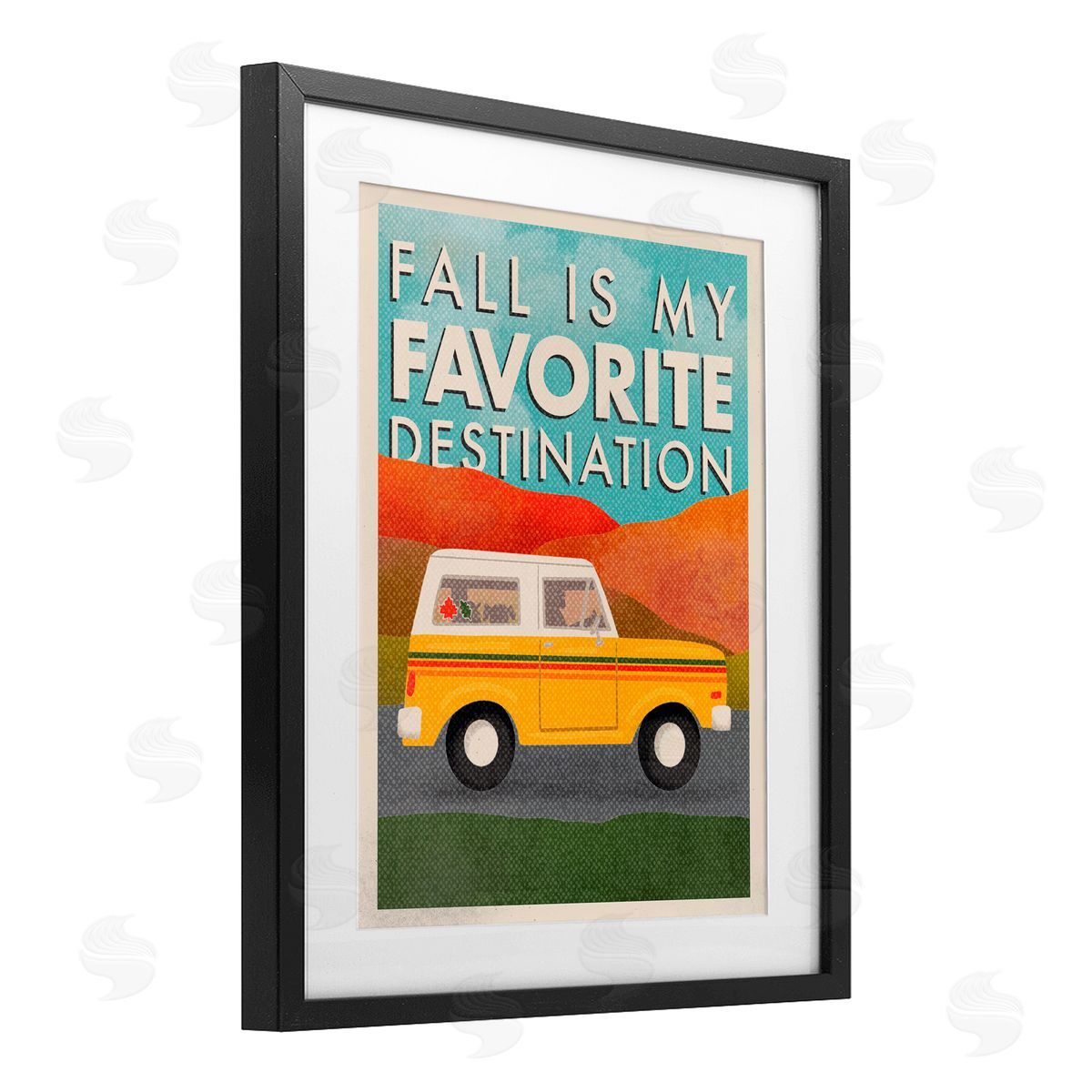 Jilly Jack Designs Vintage Fall Favorite Destination Canvas Wall Art Print