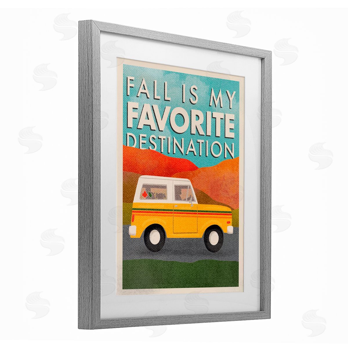 Jilly Jack Designs Vintage Fall Favorite Destination Canvas Wall Art Print
