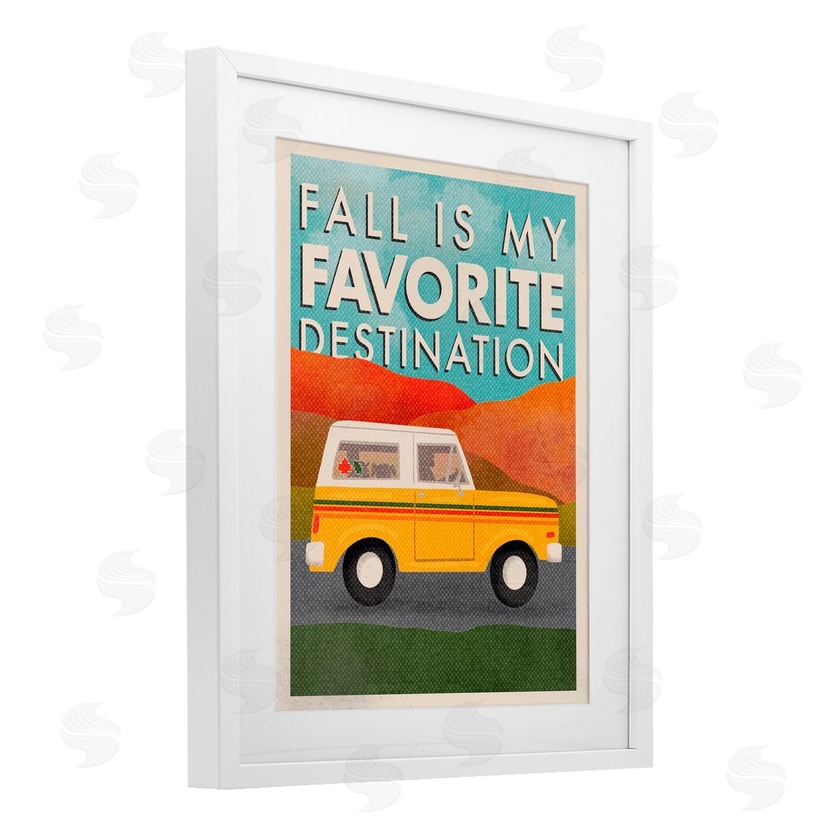 Jilly Jack Designs Vintage Fall Favorite Destination Canvas Wall Art Print