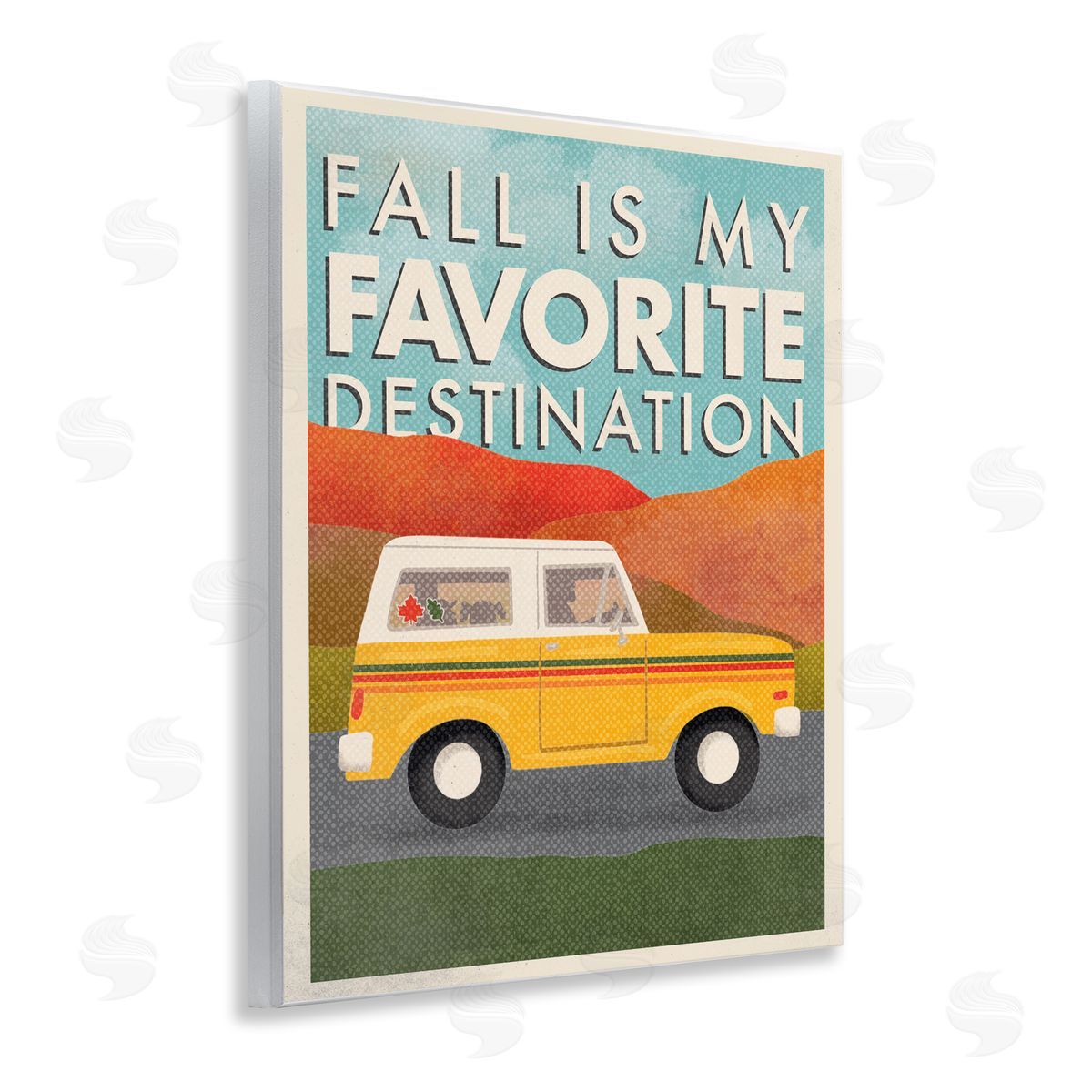 Jilly Jack Designs Vintage Fall Favorite Destination Canvas Wall Art Print