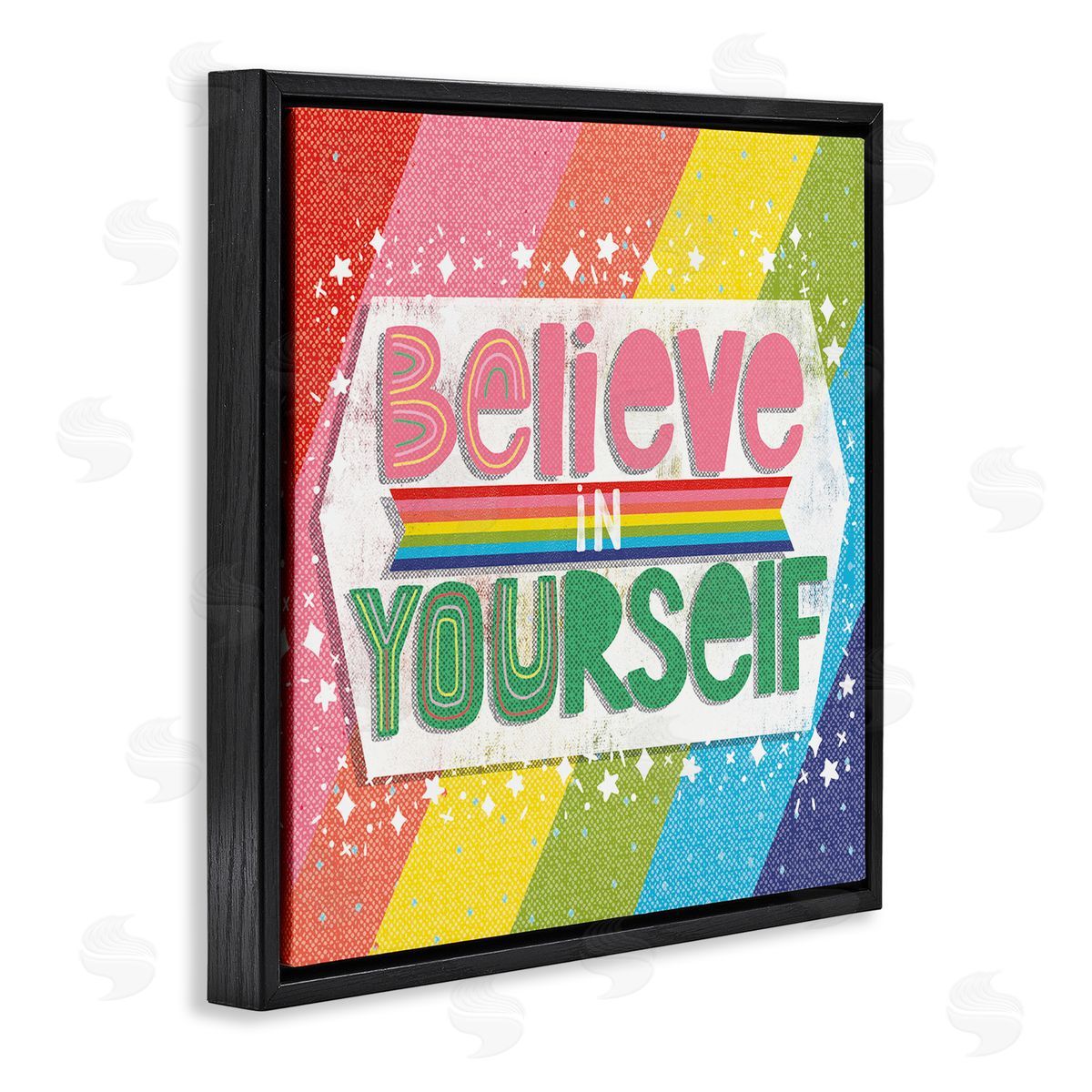 Jilly Jack Designs Believe In Yourself Rainbow Canvas Wall Art Print