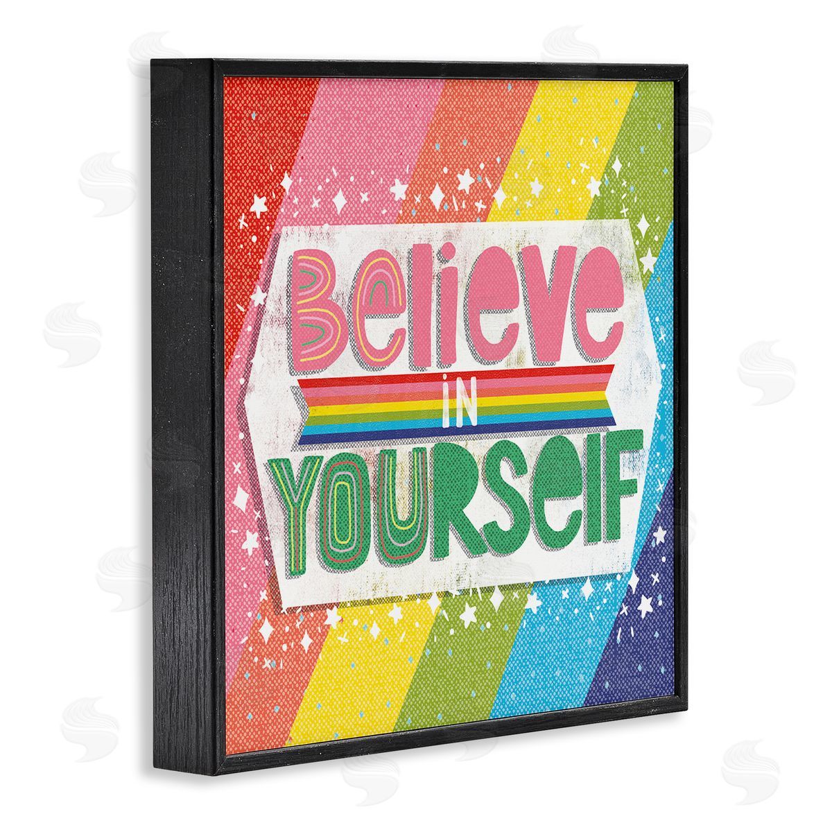 Jilly Jack Designs Believe In Yourself Rainbow Canvas Wall Art Print