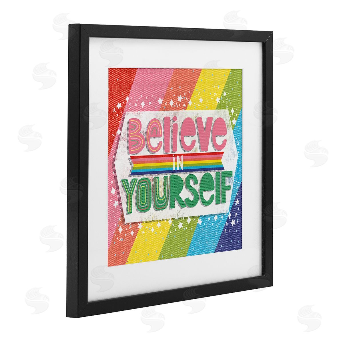 Jilly Jack Designs Believe In Yourself Rainbow Canvas Wall Art Print