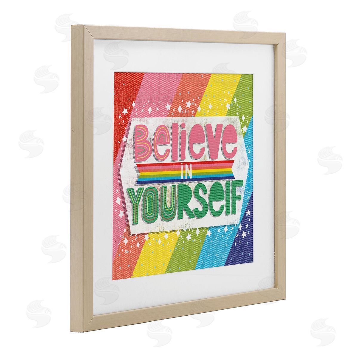 Jilly Jack Designs Believe In Yourself Rainbow Canvas Wall Art Print