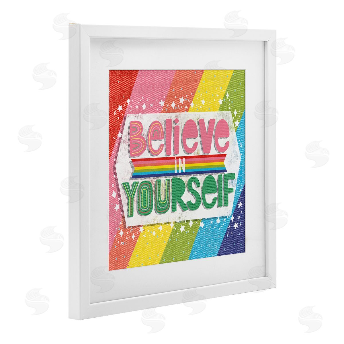 Jilly Jack Designs Believe In Yourself Rainbow Canvas Wall Art Print