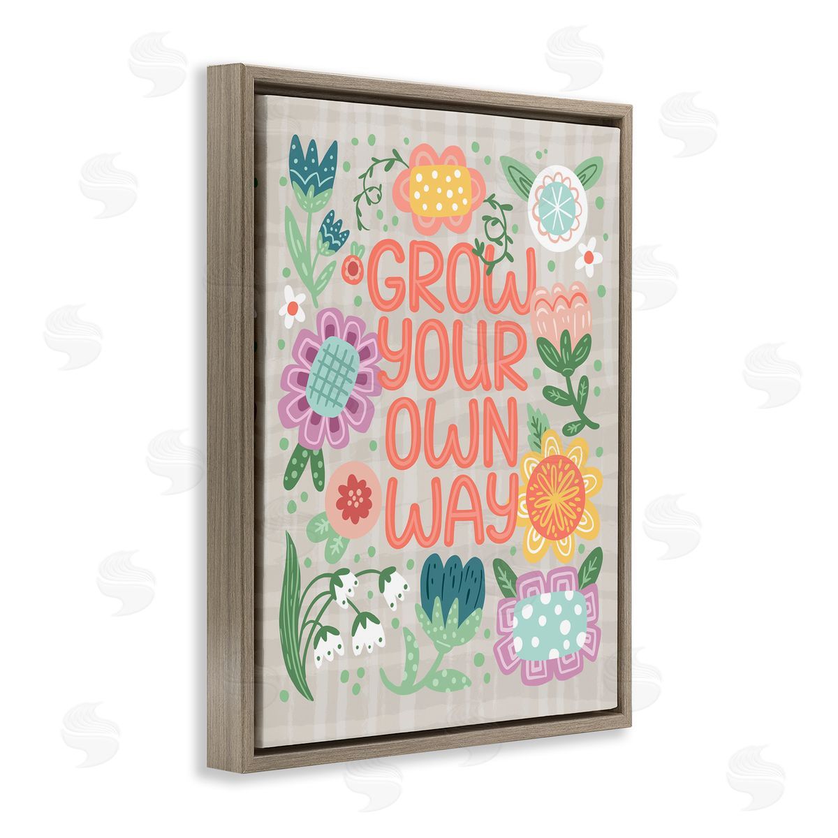 Jilly Jack Designs Grow Own Way Spring Plaid Canvas Wall Art Print