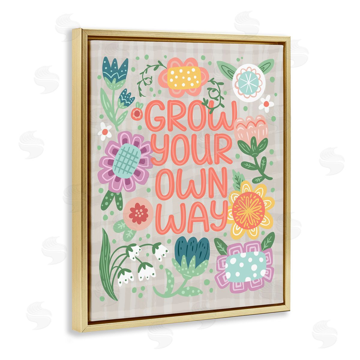 Jilly Jack Designs Grow Own Way Spring Plaid Canvas Wall Art Print