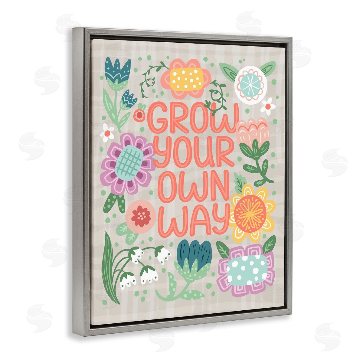Jilly Jack Designs Grow Own Way Spring Plaid Canvas Wall Art Print