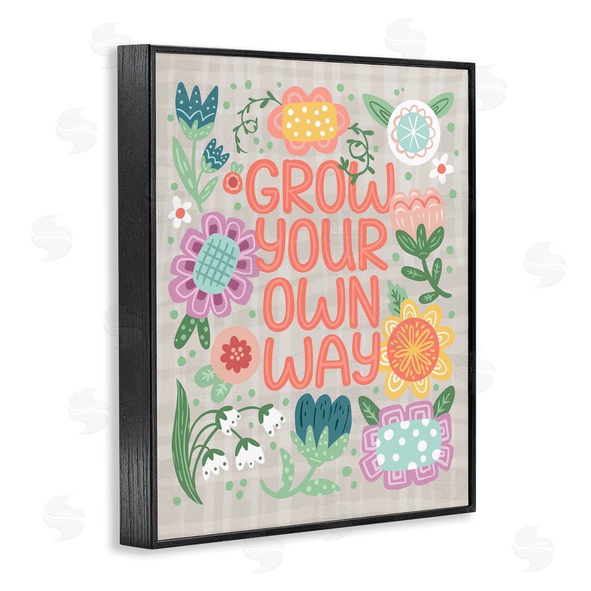 Jilly Jack Designs Grow Own Way Spring Plaid Canvas Wall Art Print