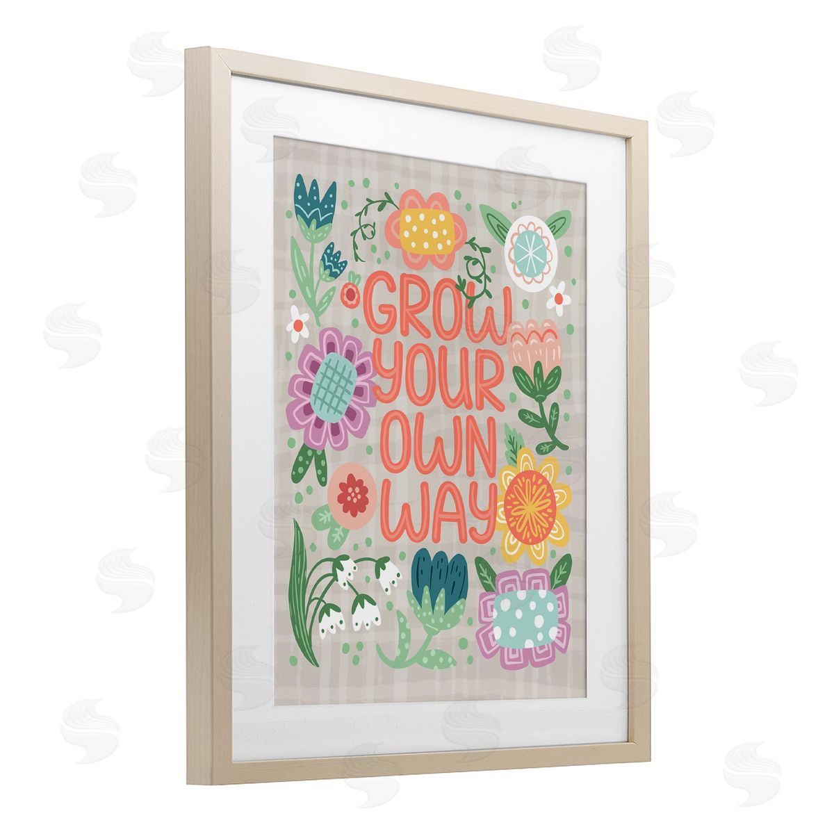 Jilly Jack Designs Grow Own Way Spring Plaid Canvas Wall Art Print