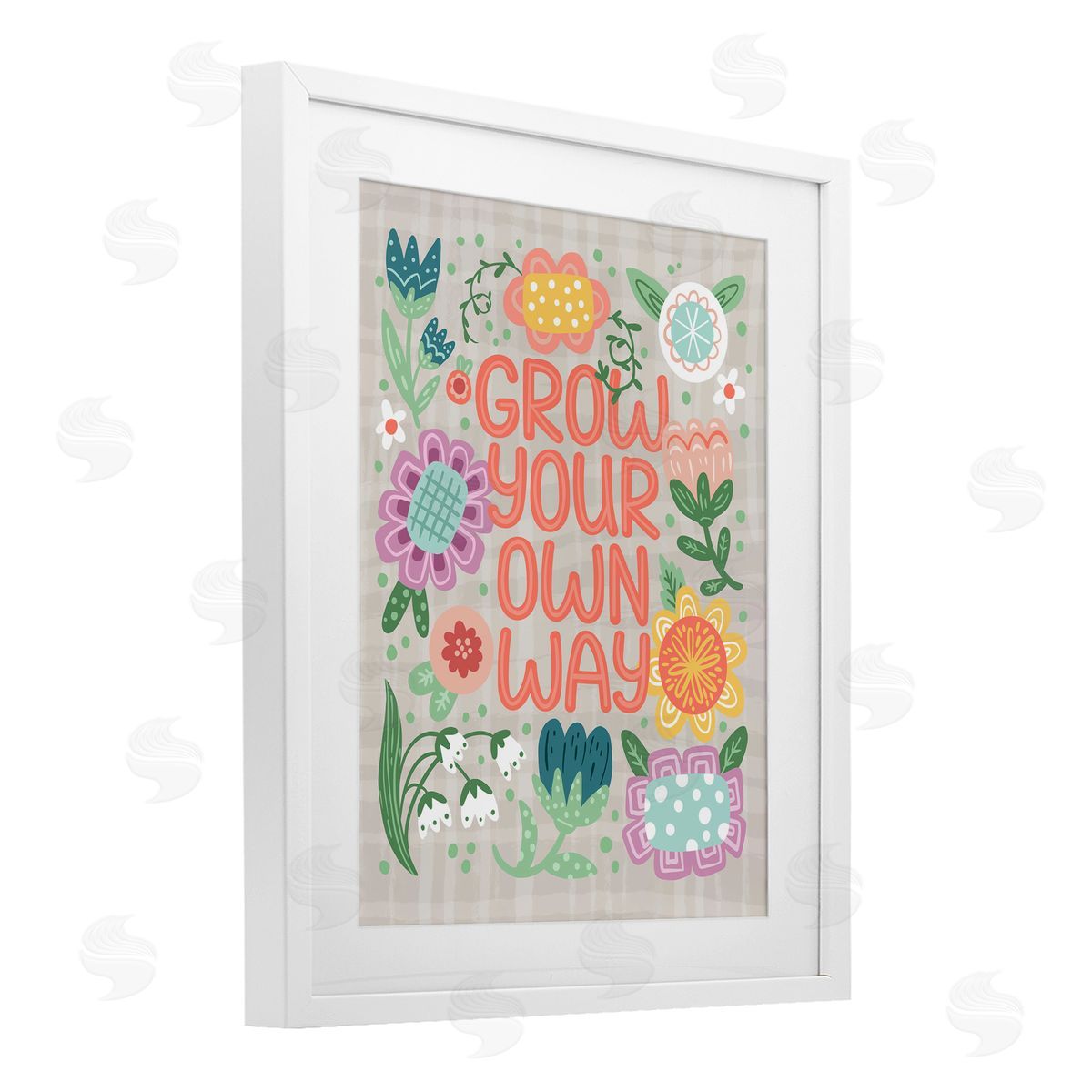 Jilly Jack Designs Grow Own Way Spring Plaid Canvas Wall Art Print