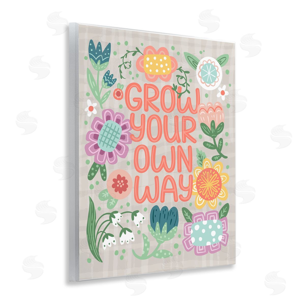 Jilly Jack Designs Grow Own Way Spring Plaid Canvas Wall Art Print
