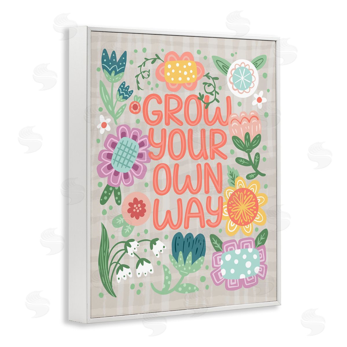 Jilly Jack Designs Grow Own Way Spring Plaid Canvas Wall Art Print